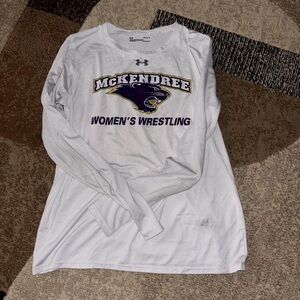 Adidas White Long Sleeve Women's Wrestling Tee